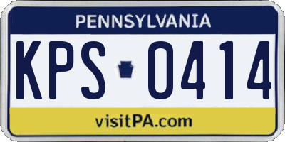 PA license plate KPS0414
