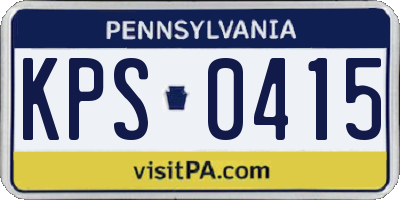 PA license plate KPS0415