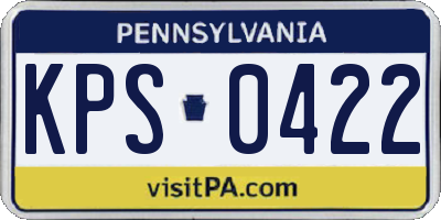 PA license plate KPS0422