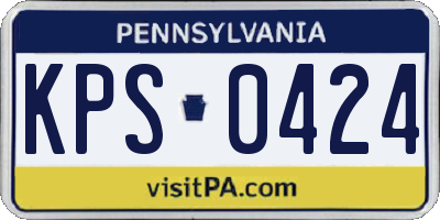 PA license plate KPS0424