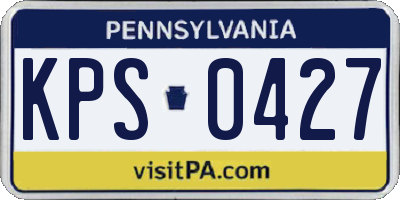 PA license plate KPS0427