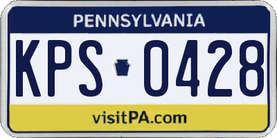 PA license plate KPS0428