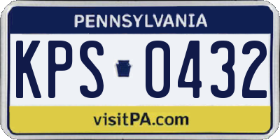 PA license plate KPS0432