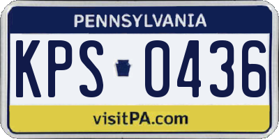 PA license plate KPS0436