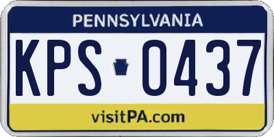 PA license plate KPS0437