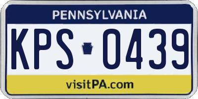 PA license plate KPS0439