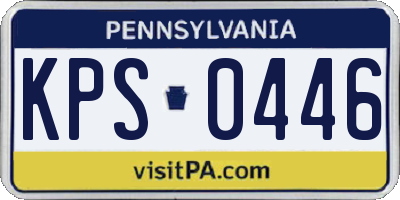 PA license plate KPS0446