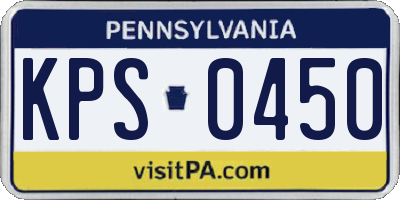 PA license plate KPS0450