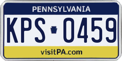 PA license plate KPS0459