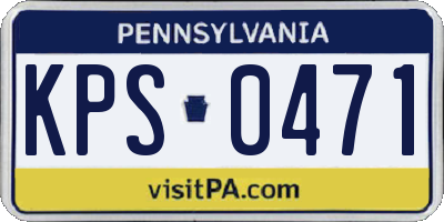 PA license plate KPS0471
