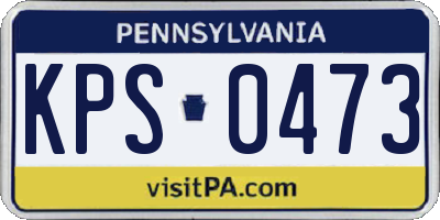 PA license plate KPS0473