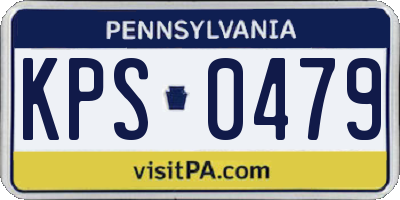 PA license plate KPS0479