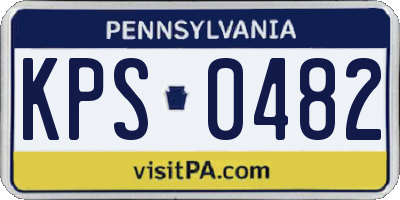 PA license plate KPS0482