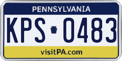 PA license plate KPS0483