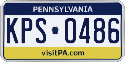 PA license plate KPS0486