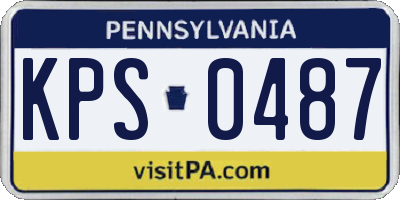 PA license plate KPS0487