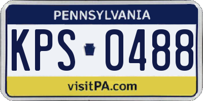 PA license plate KPS0488