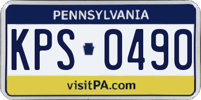PA license plate KPS0490
