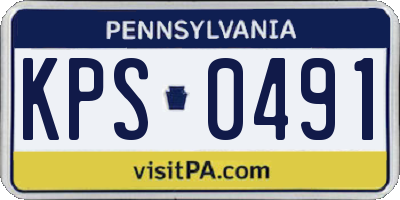 PA license plate KPS0491