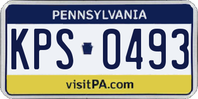 PA license plate KPS0493