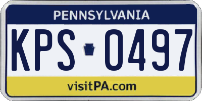 PA license plate KPS0497