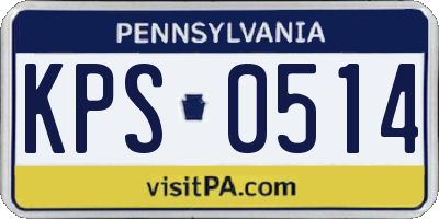 PA license plate KPS0514
