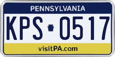 PA license plate KPS0517