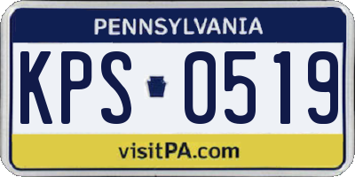 PA license plate KPS0519