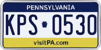 PA license plate KPS0530