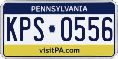 PA license plate KPS0556