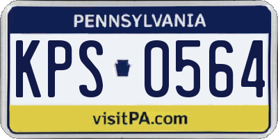 PA license plate KPS0564