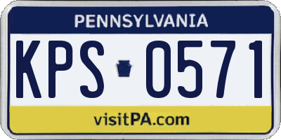 PA license plate KPS0571