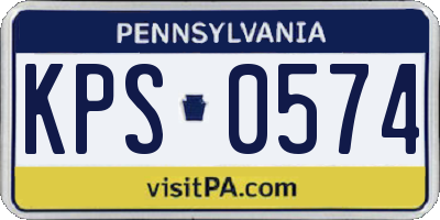 PA license plate KPS0574