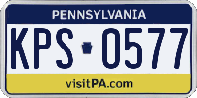 PA license plate KPS0577