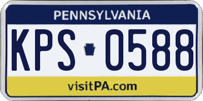 PA license plate KPS0588