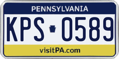 PA license plate KPS0589