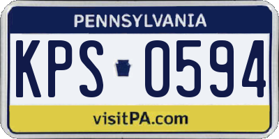 PA license plate KPS0594