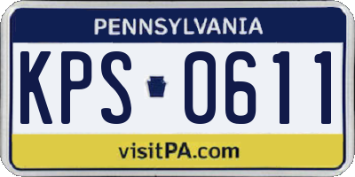 PA license plate KPS0611