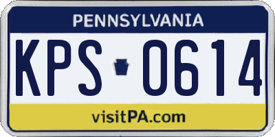 PA license plate KPS0614