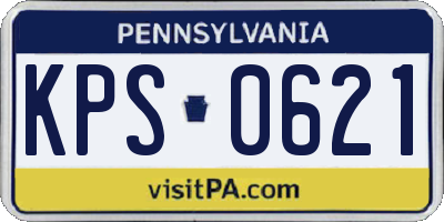 PA license plate KPS0621