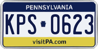 PA license plate KPS0623