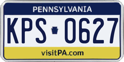 PA license plate KPS0627