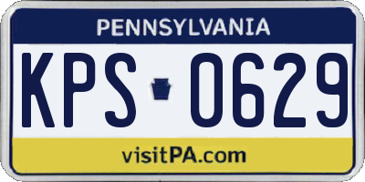 PA license plate KPS0629