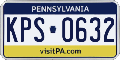 PA license plate KPS0632