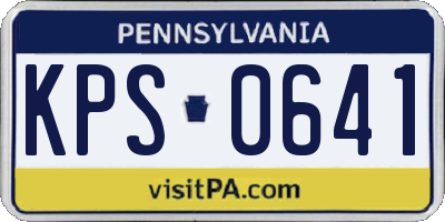 PA license plate KPS0641