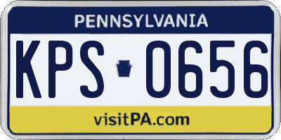 PA license plate KPS0656