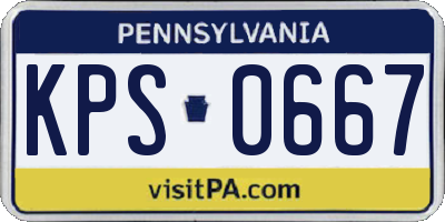 PA license plate KPS0667