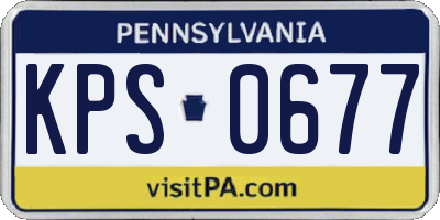 PA license plate KPS0677