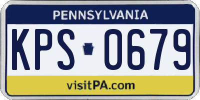PA license plate KPS0679