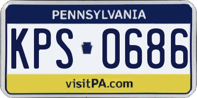 PA license plate KPS0686